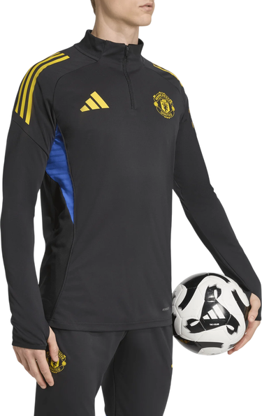 Dukserice adidas Originals Manchester United AEROREADY Quarter-Zip Long-Sleeve Training Top 2025/26 Crna | jp3143, 3