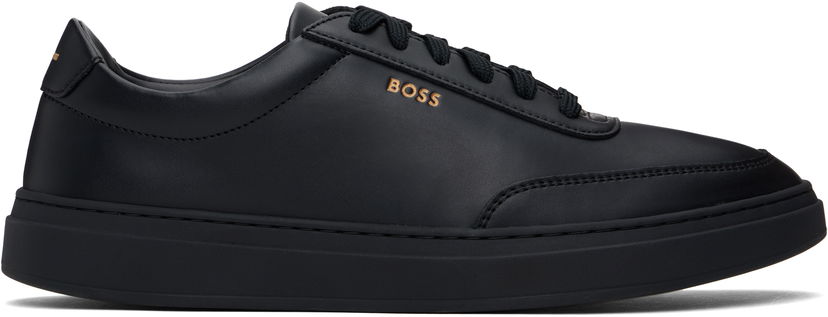 Tenisice i cipele BOSS BOSS Coated-Leather Logo Crna | 50536504