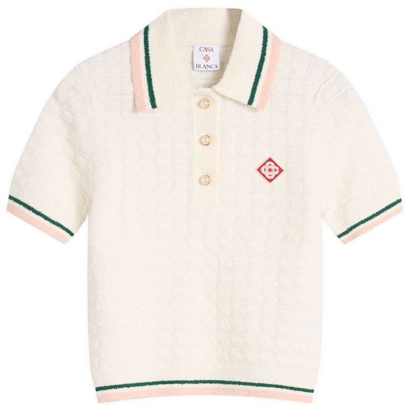Polo majica Casablanca Casablanca Women's Boucle Polo Bijela | WPF25-KW-1017-01