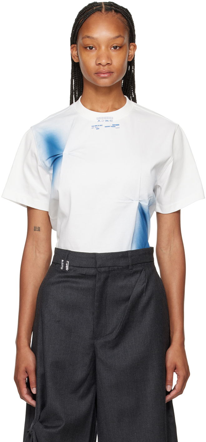 Majica kratkih rukava ADER ERROR Nowia Graphic Print Cotton T-Shirt Bijela | BN01SSTS0102OW