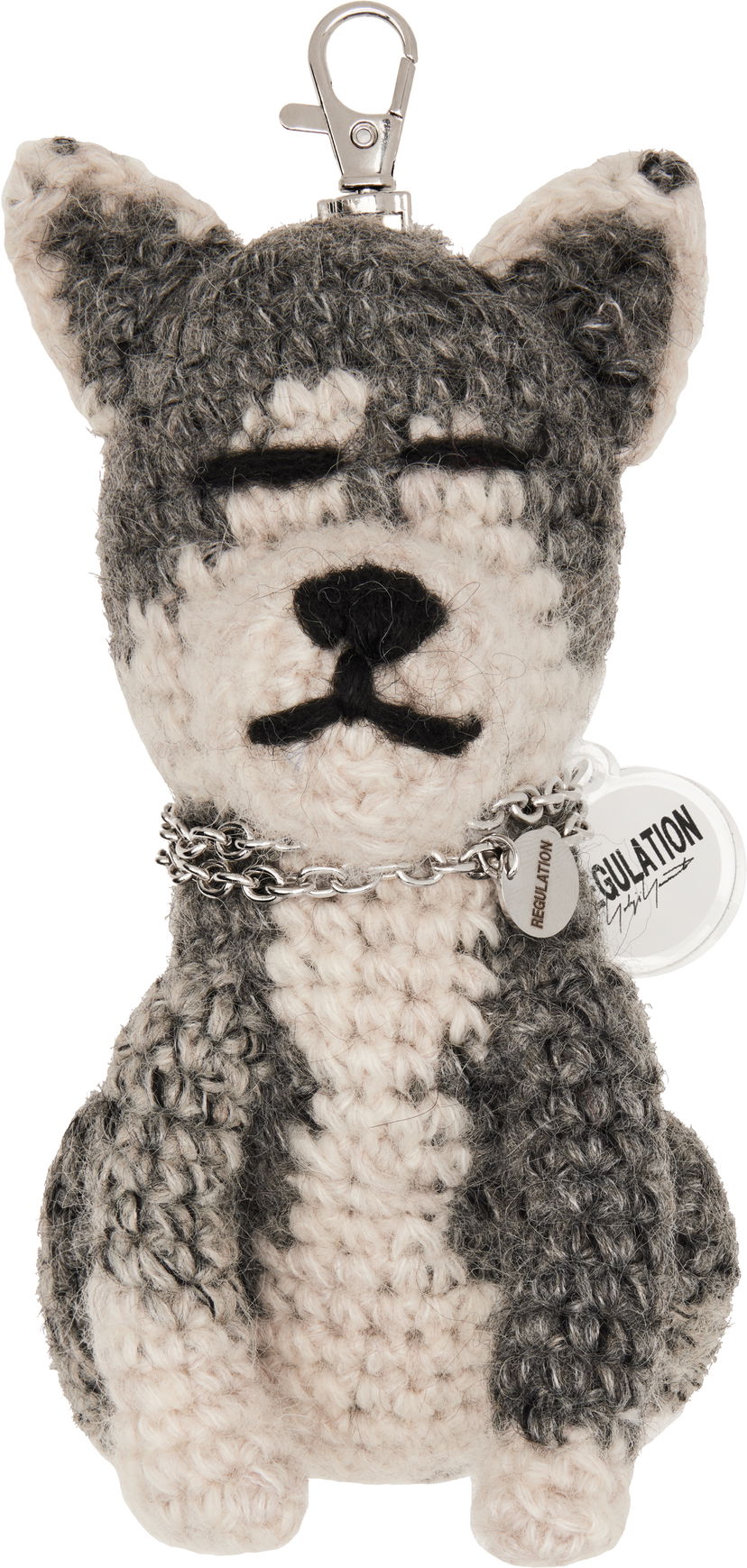 Privjesci za ključeve Yohji Yamamoto Yohji Yamamoto Combination Knit Dog Keychain Siva | FM-K59-902