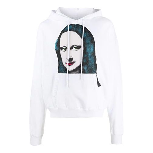 Dukserice Off-White Off-White FW20 Mona Lisa Graphic Print Hoodie Bijela | OMBB037E20FLE0090110