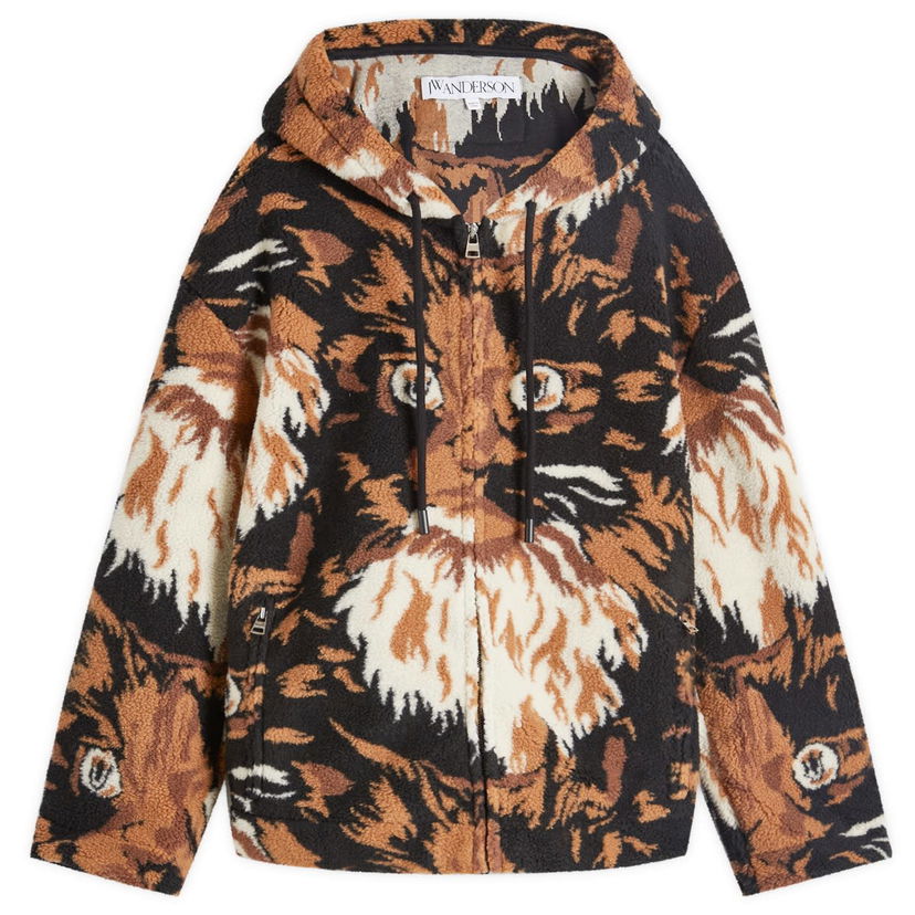 Jakna JW Anderson Zip Front Hooded Jacket Smeđa | JK0324-PG1585-600