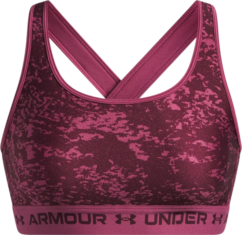 Grudnjak Under Armour Under Armour Crossback Mid Print Sports Bra Ružičasta | 1361042-659