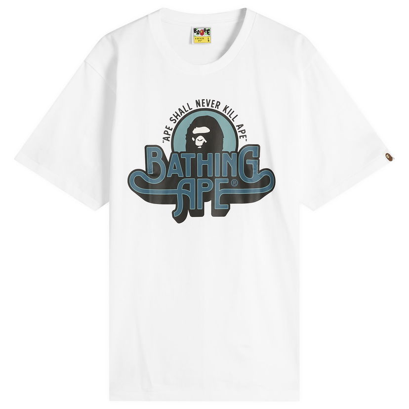 Majica kratkih rukava BAPE Bathing Ape Garment Logo T-Shirt, Size Small Bijela | 001TEL801048M-WHT