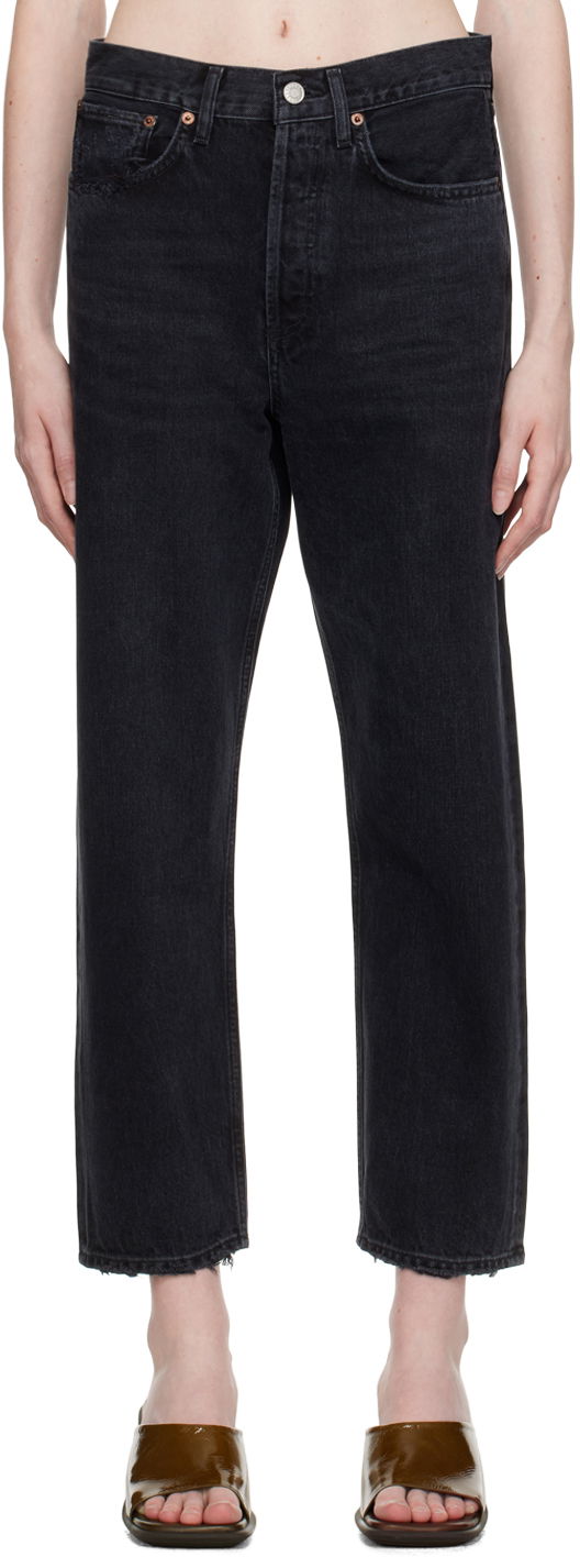 Jeans AGOLDE AGOLDE 90's Crop Jeans Crna | A173E-1157