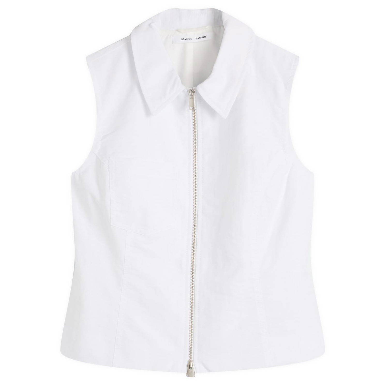 Prsluk Samsoe Samsoe Sariana Zip-Up Vest Bijela | F25200052-110601TCX, 0