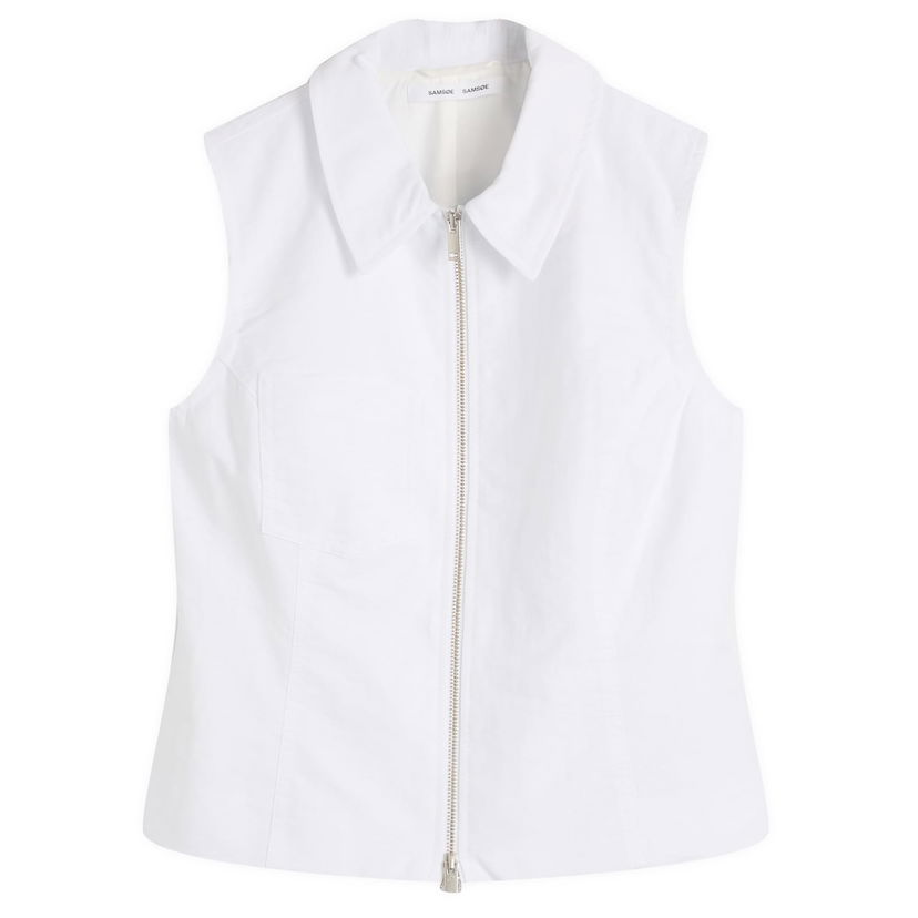 Prsluk Samsoe Samsoe Sariana Zip-Up Vest Bijela | F25200052-110601TCX