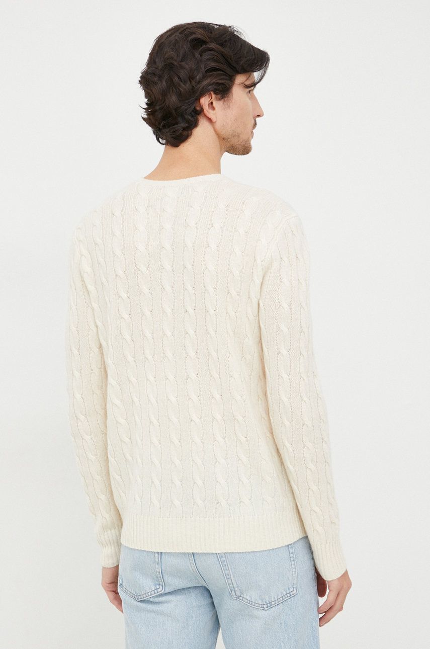 Džemper Polo by Ralph Lauren Logo Embroidered Cable Knit Jumper Bež | 710876762010, 1