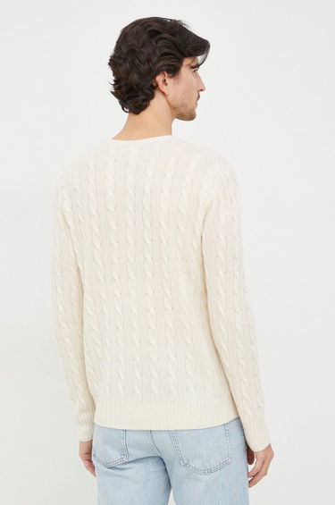 Džemper Polo by Ralph Lauren Logo Embroidered Cable Knit Jumper Bež | 710876762010, 1