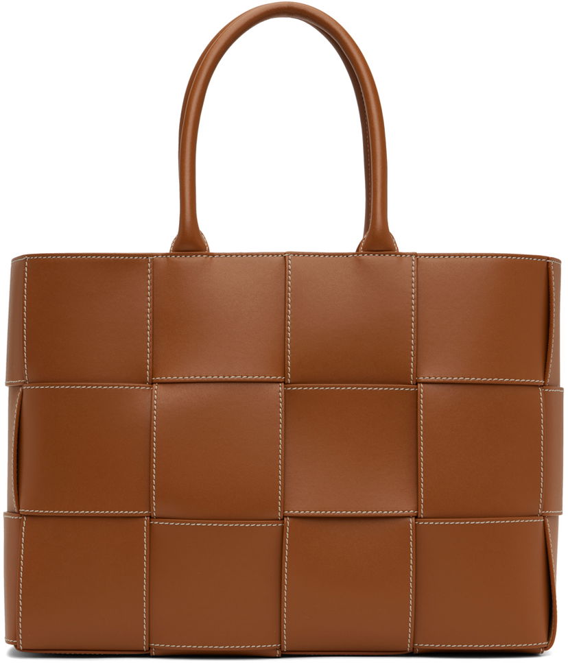 Tote bag Bottega Veneta Medium Arco Leather Tote Bag Smeđa | 756682 V39K0