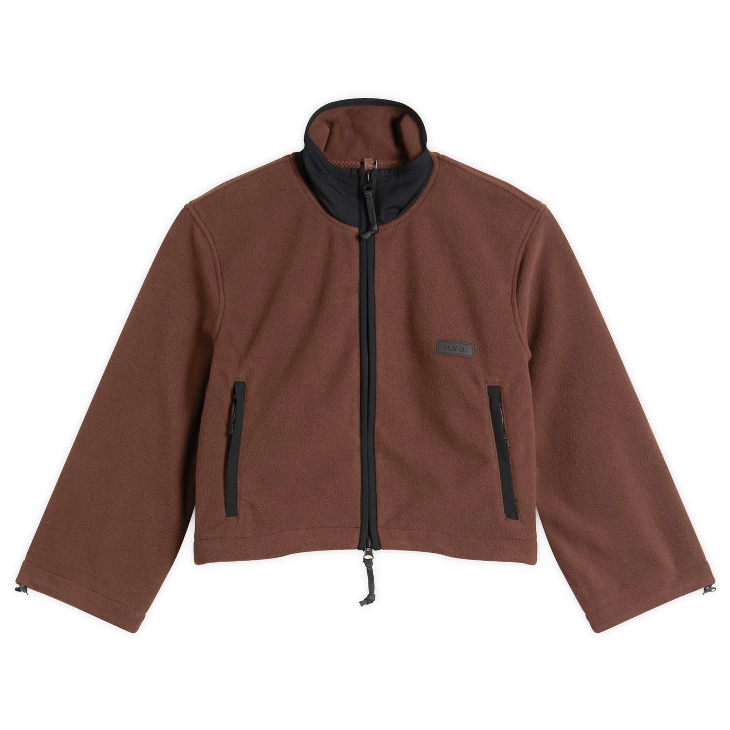 Jakna SKIMS Fleece Lounge Shrunken Zip Up Jacket Smeđa | ZU-ZUP-9935W-COA, 0