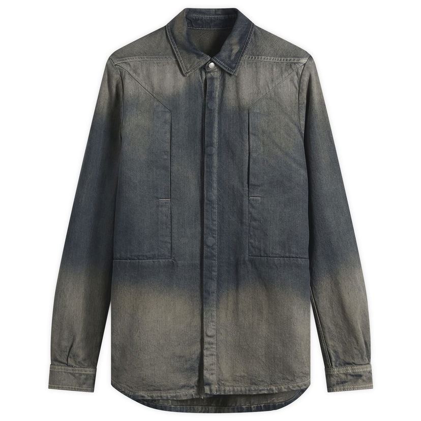 Košulja Rick Owens Fogpocket Denim Shirt Siva | RU02E1237-DKDEG-78D