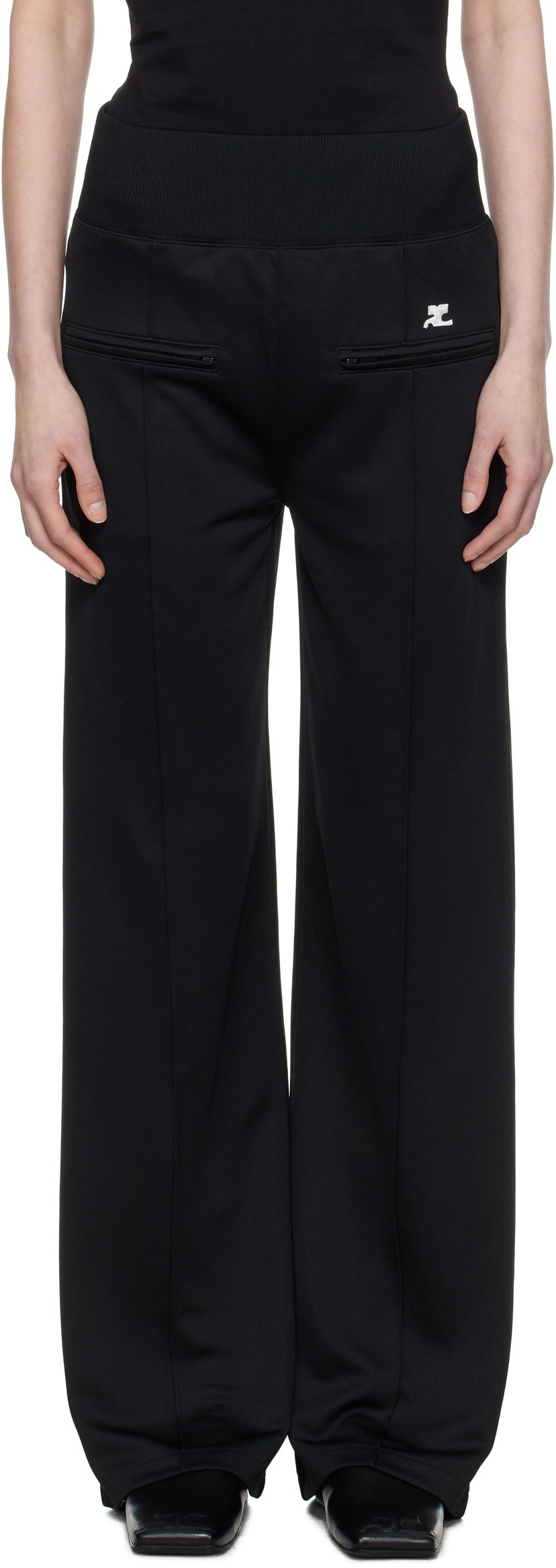 Trenirka Courrèges Courrèges Interlock Tracksuit Trousers Crna | 125JPA310JS0091