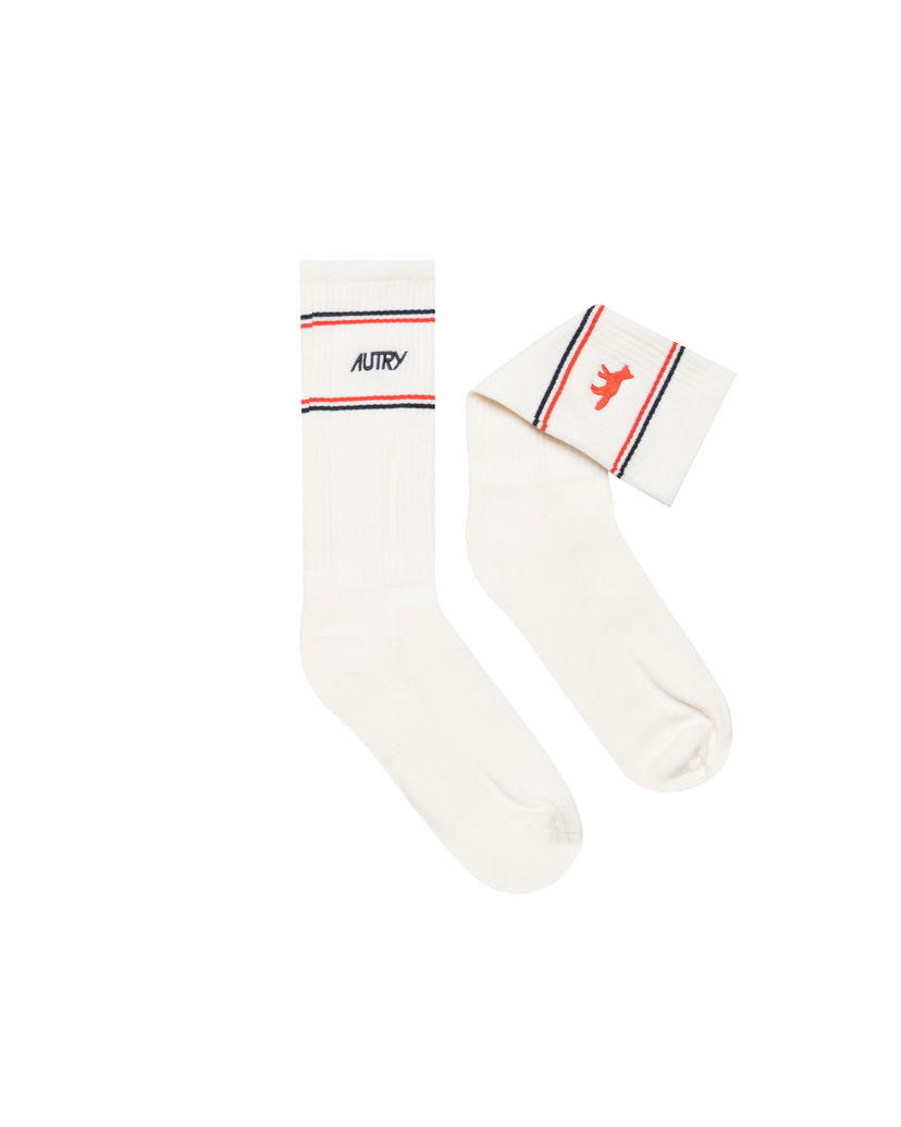 Čarape Autry Autry x Maison Kitsuné Crew Socks Bijela | SOPUMK4W