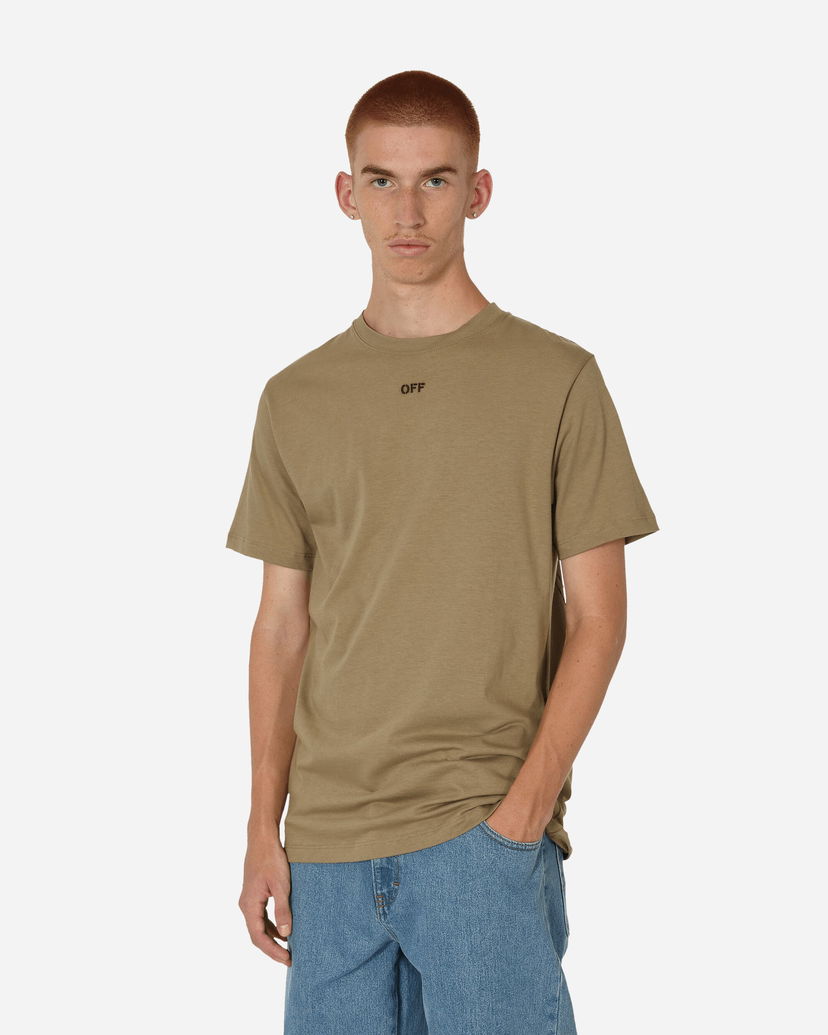 Majica kratkih rukava Off-White Off Stitch Slim Zelena | OMAA027F23JER008 6110