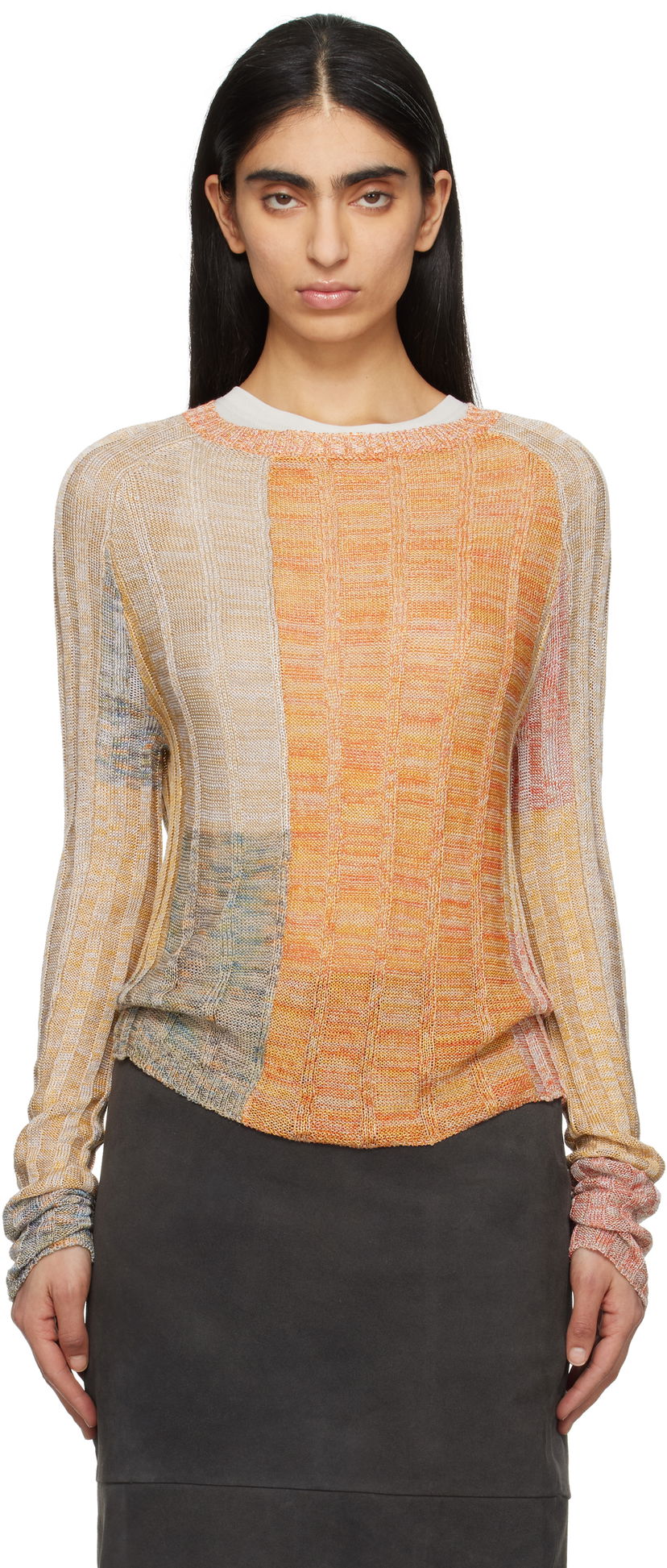 Džemper Eckhaus Latta Eckhaus Latta Symphony Knit Sweater Narančasta | 8021-EL-PS25-R -