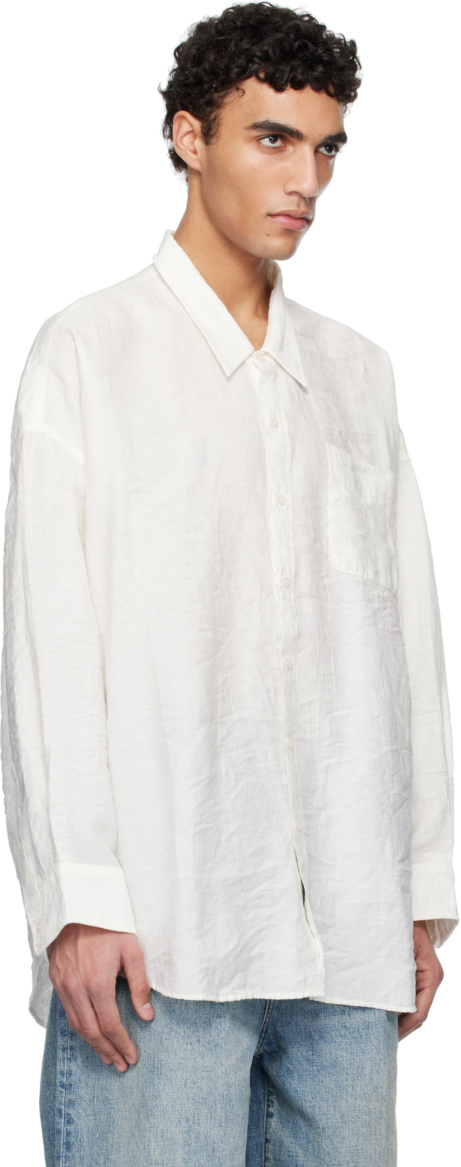 Košulja R13 R13 Drop Neck Shirt Bijela | R13MR004-R364A, 1