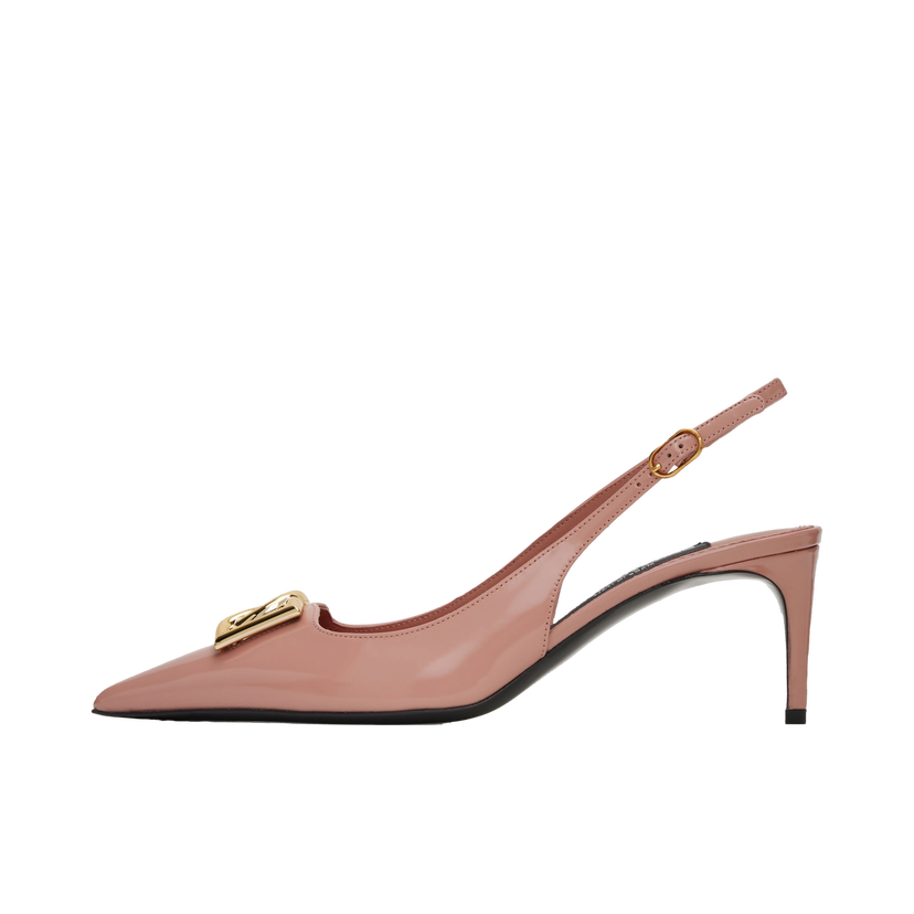 Tenisice i cipele Dolce & Gabbana Dolce&Gabbana Polished Calfskin Slingback Heels Ružičasta | CG0894 A1037