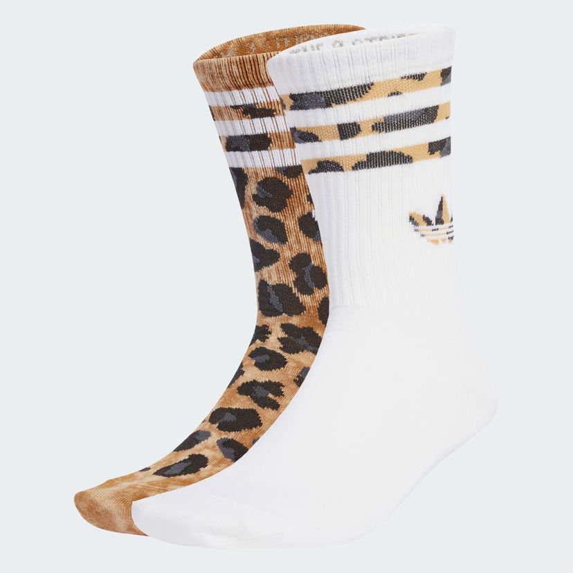 Čarape adidas Performance Leopard Print Crew Socks 2 Pairs Bijela | JV7855
