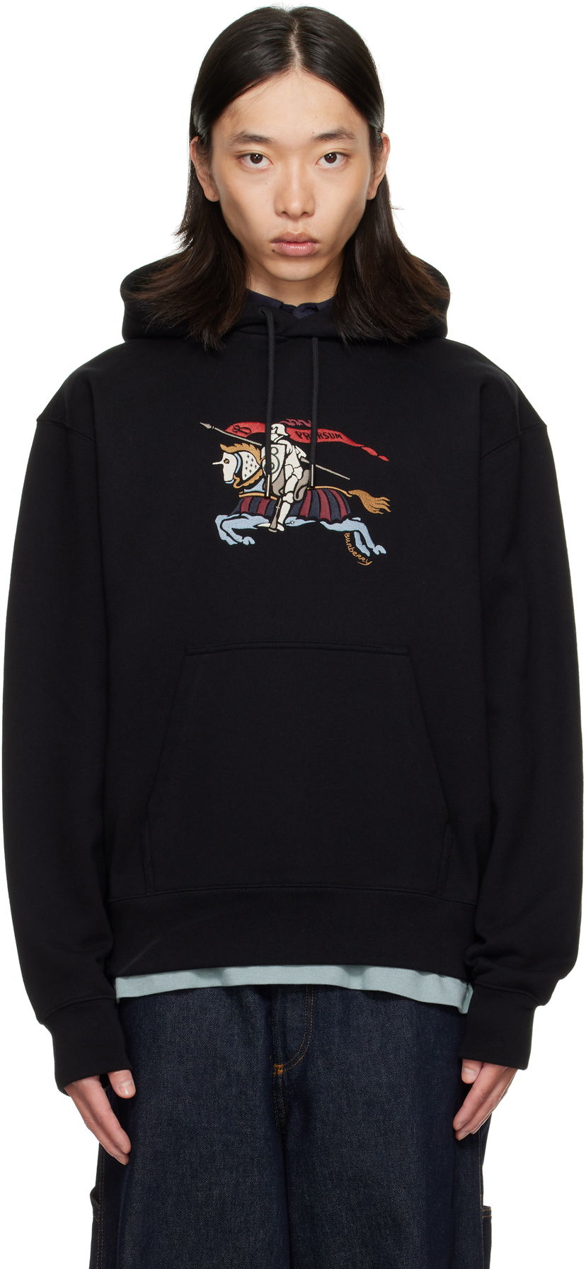 Dukserice Burberry Burberry EKD Knight Graphic Hoodie Crna | 8115126