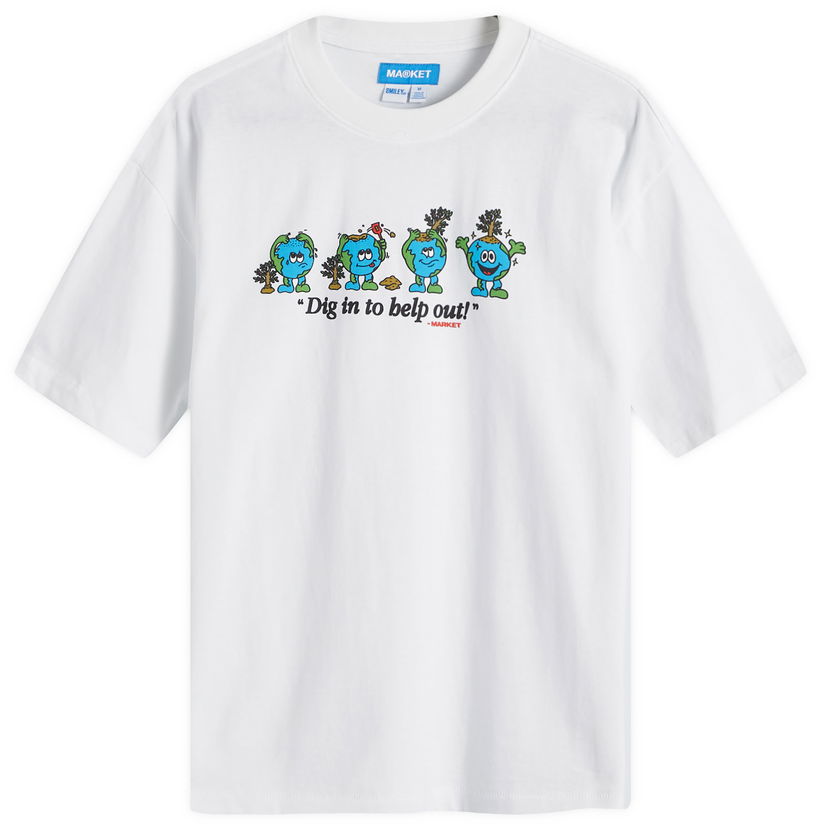 Majica kratkih rukava MARKET Men's Dig In T-Shirt White Bijela | 399001935-WHT