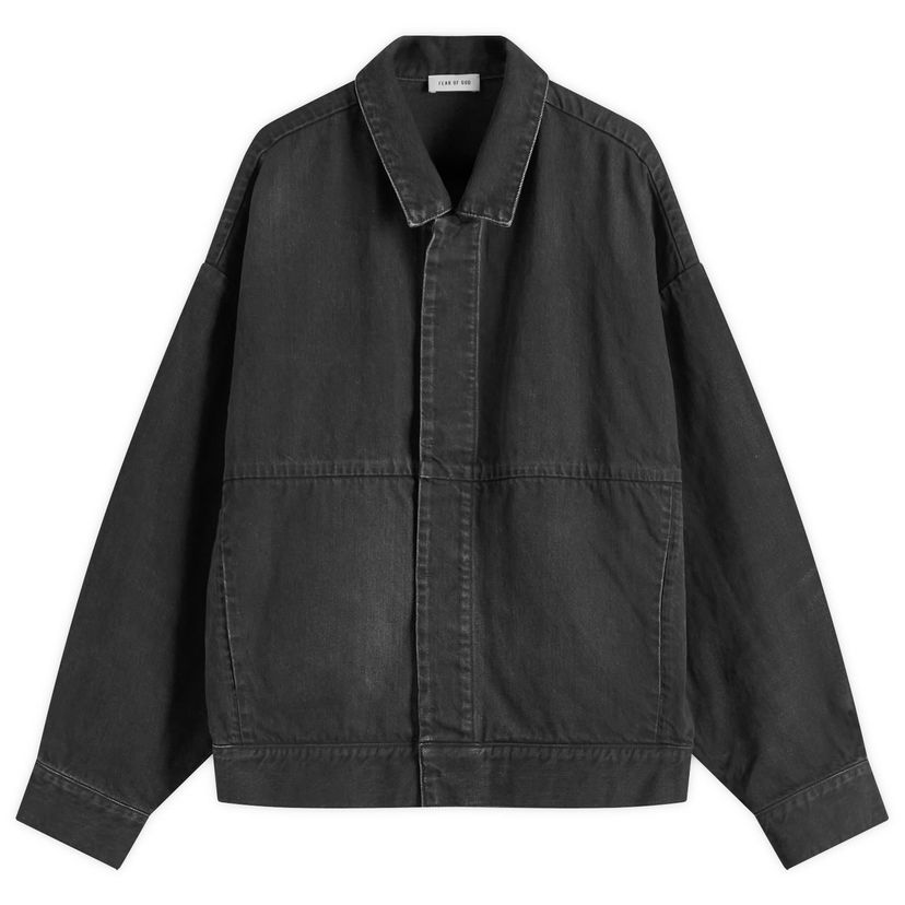 Jakna Fear of God Fear Of God Denim Trucker Jacket, Size Large Crna | FGE230-318DNM-055