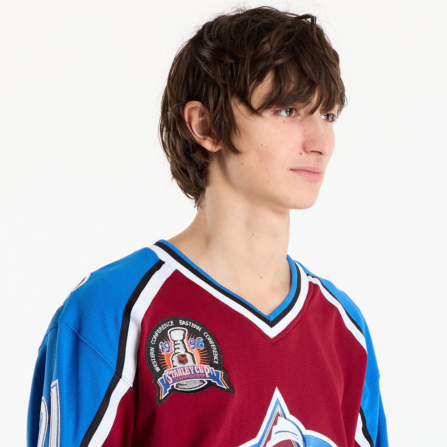 Dres Mitchell & Ness NHL Avalanche 1995 Peter Forsberg Hockey Jersey Višebojno | JY9018-CAVMARO, 1