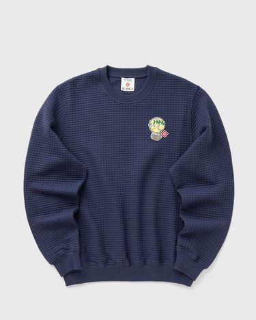Dukserice Casablanca Grid Laurel Patch Sweatshirt Tamnoplava | AW25-JTP-420-02, 1