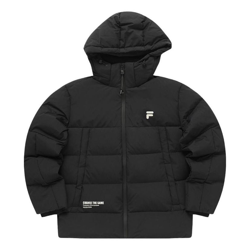 Pernata jakna FILA Fusion Hooded Down Jacket Crna | T11M341903A-BK