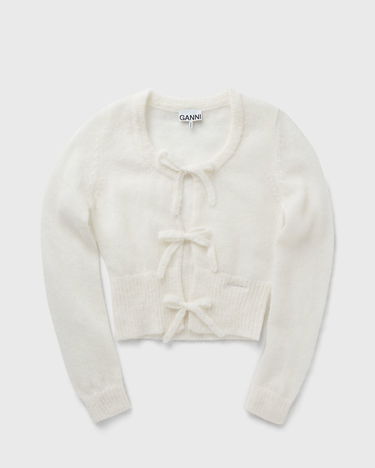 Džemper GANNI Tie String Light Mohair Cardigan Bijela | K2343-135, 0
