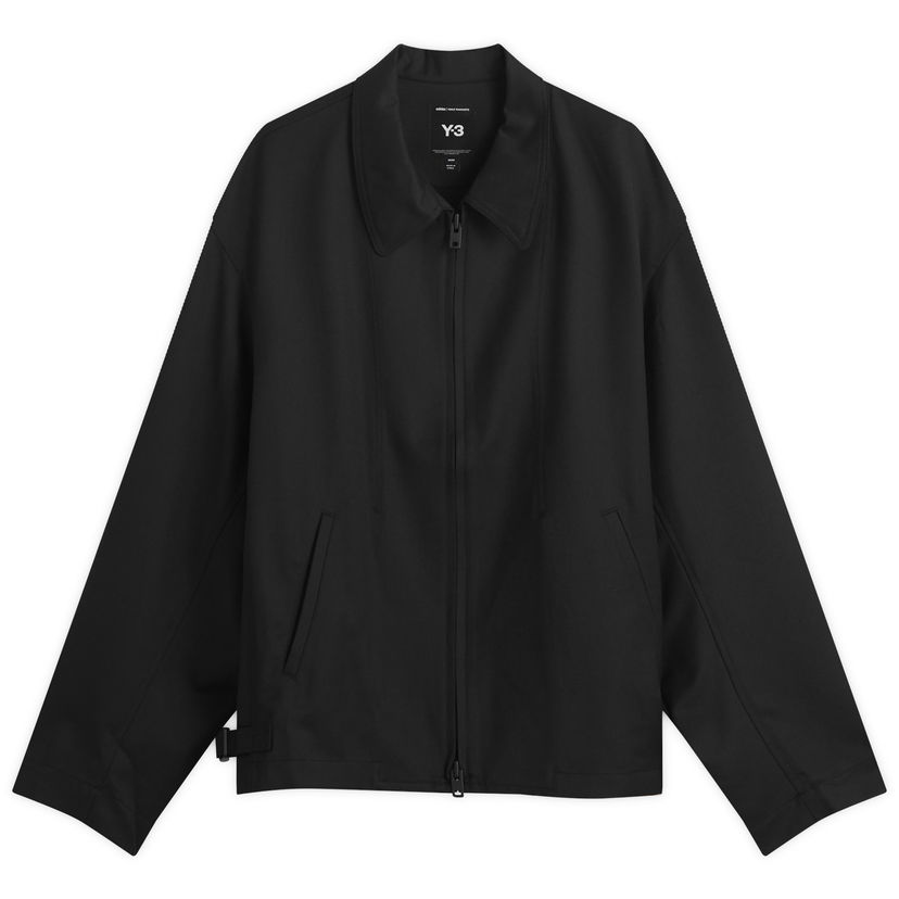 Jakna Y-3 Y-3 Zip Through Shirt Jacket, Size Large Crna | JZ0898