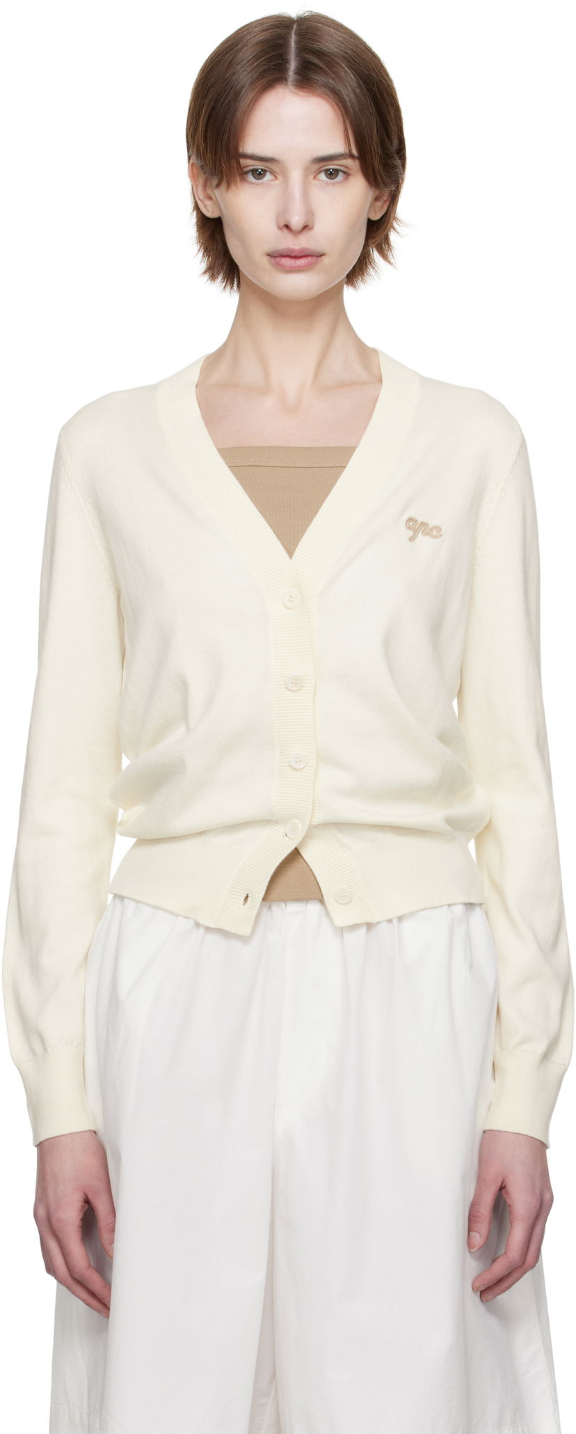Džemper A.P.C. A.P.C. Berangere Cardigan Bijela | COGDK-F22318