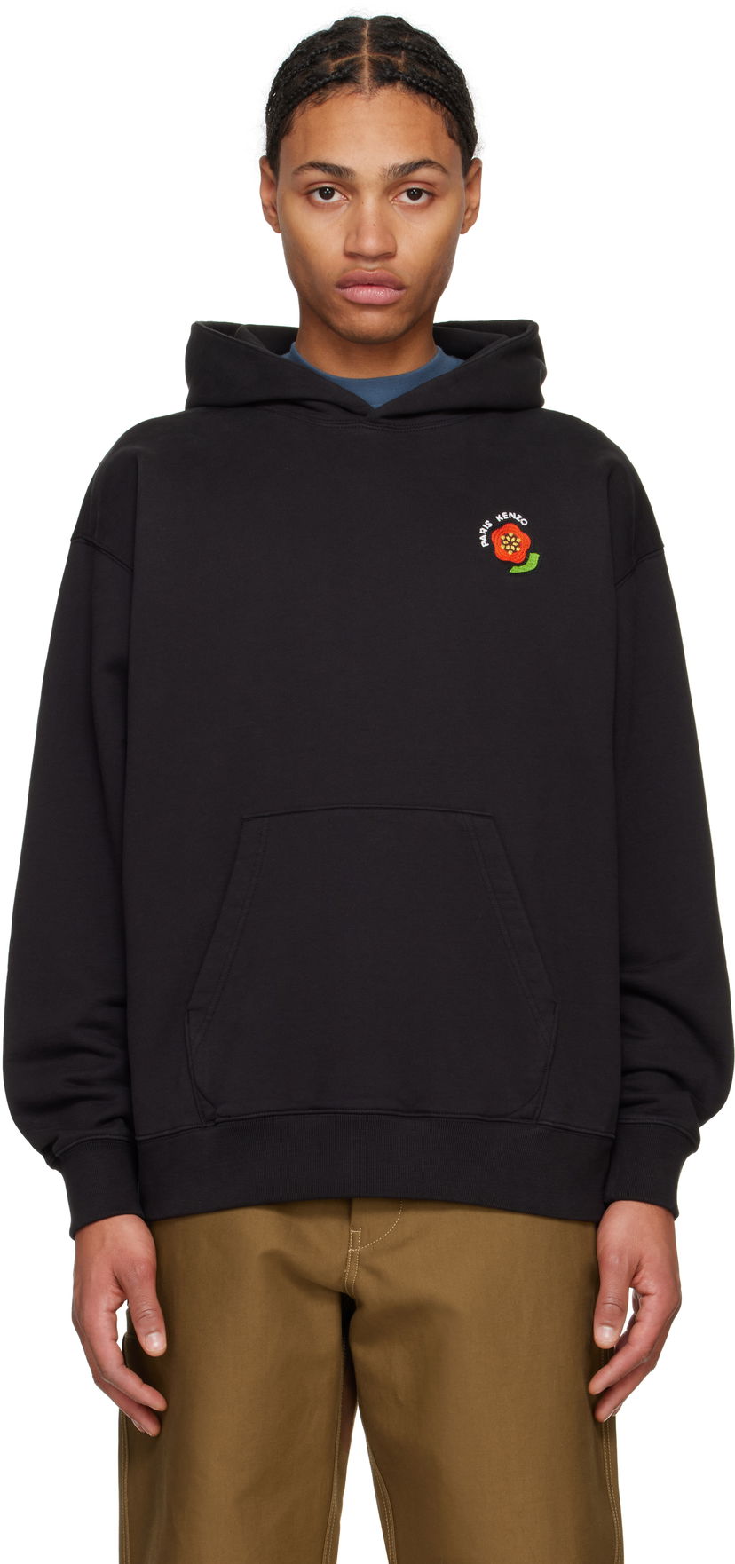 Dukserice KENZO Embroidered 'Pop' Oversized Hoodie Crna | FF55SW2754MC