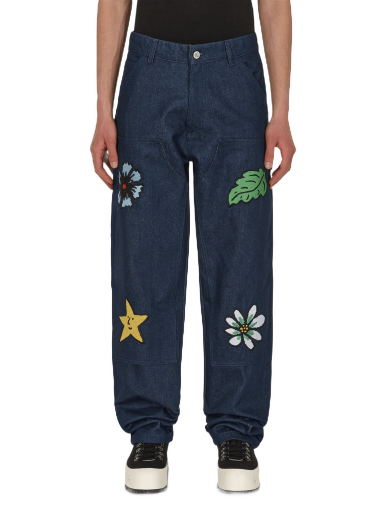 Hlače Sky High Farm Embroidered Workwear Denim Pants Tamnoplava | SHF01P002 1