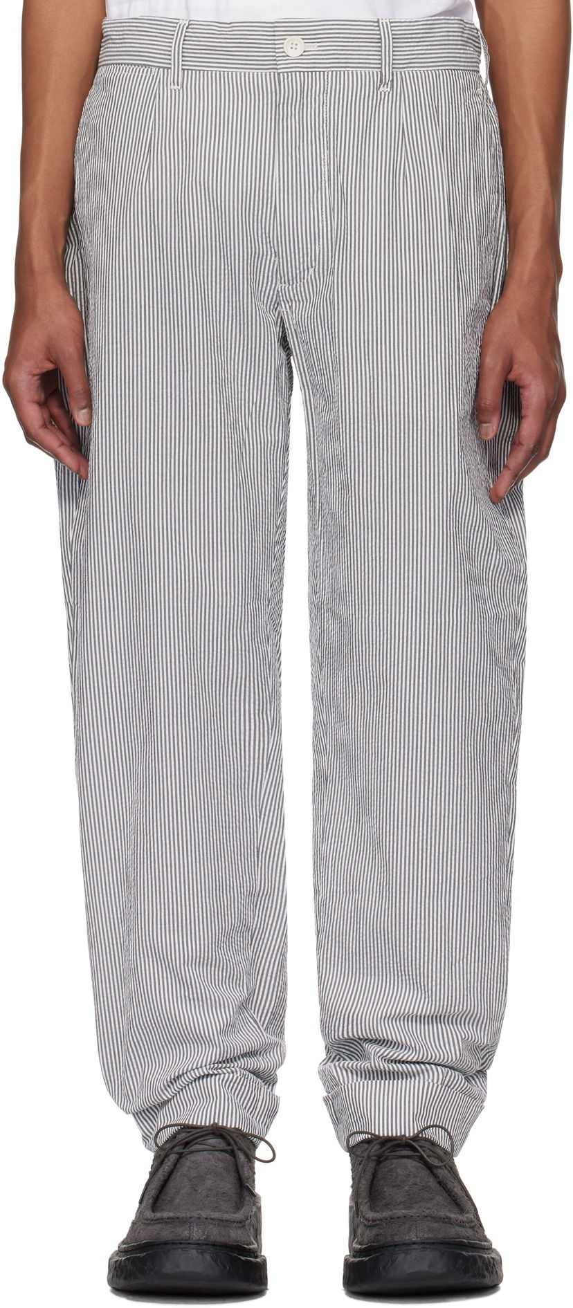 Hlače Engineered Garments Engineered Garments Andover Striped Trousers Bijela | 25S1F001