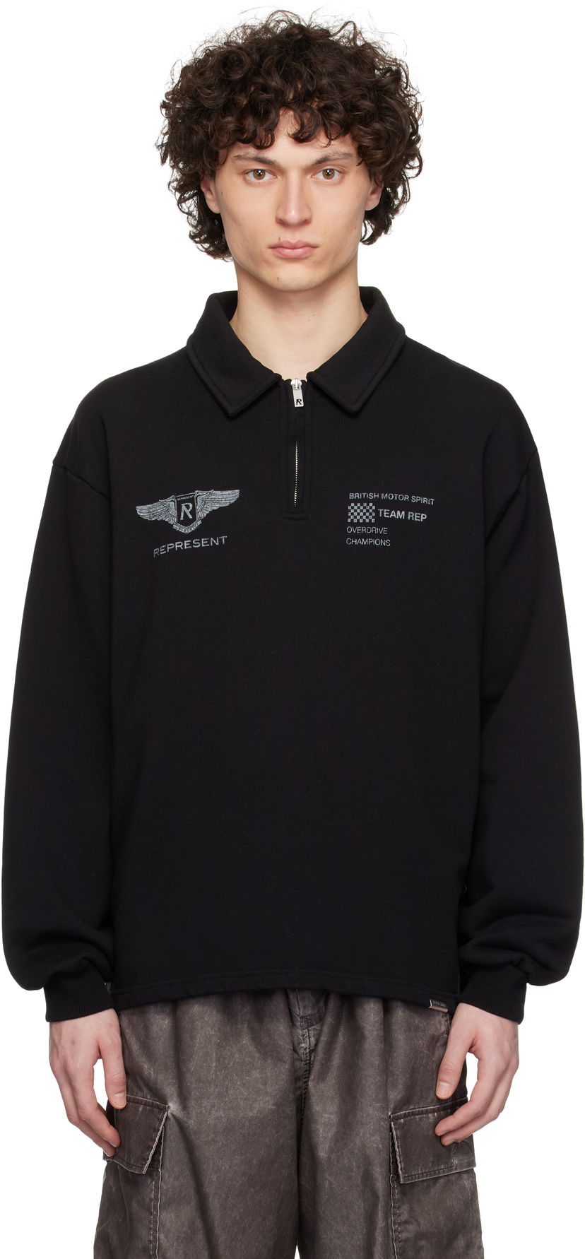 Džemper Represent Clo Represent 'Team Rep' Quarter-Zip Sweatshirt Crna | MLM41054