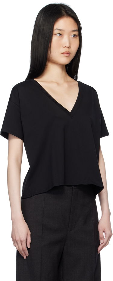 Majica kratkih rukava Loulou de Saison Loulou de Saison Faaa V-Neck T-Shirt Crna | FAAA, 1