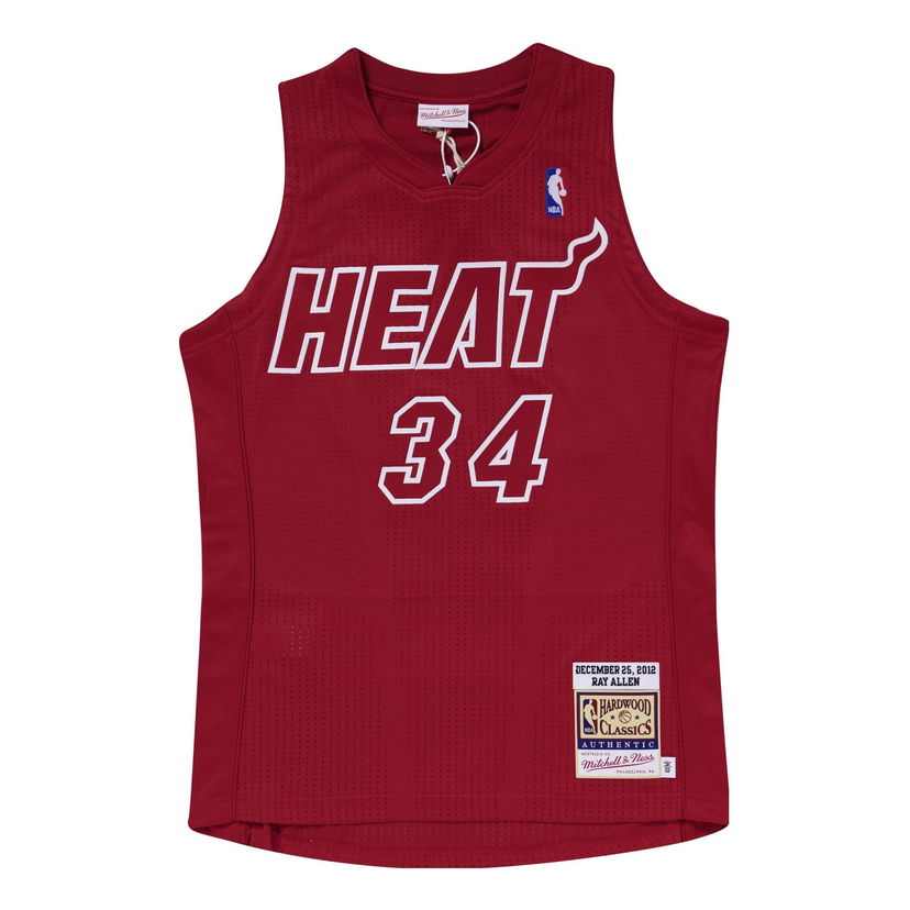 Dres Mitchell & Ness Authentic Miami Heat Ray Allen 2012-13 Jersey Crvena | AJY44973-MHE12RALSCAR