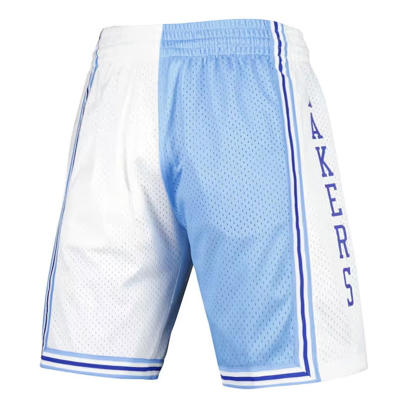 Kratke hlače Mitchell & Ness Mitchell & Ness NBA Split Swingman Lakers 1996 Shorts Plava | SMSH4855-LAL96PPPBLWH