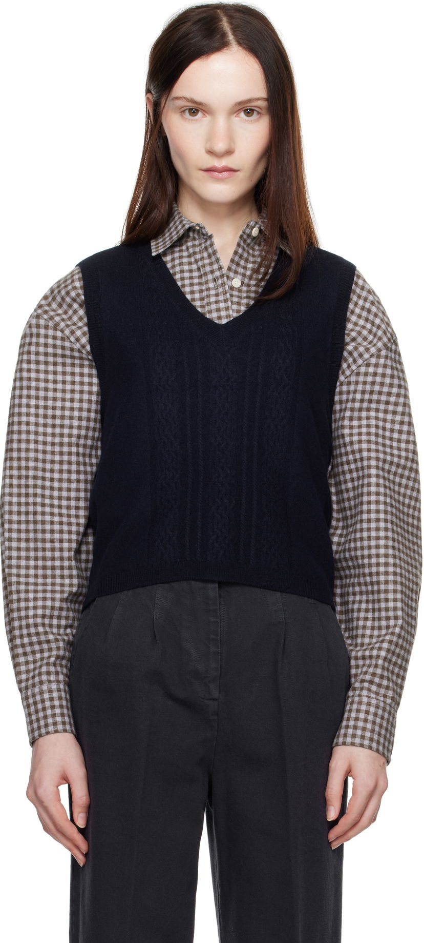 Prsluk A.P.C. Coco Knit Vest Tamnoplava | WVBDV-F22326