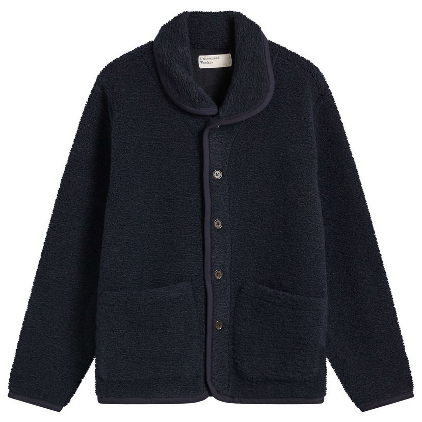 Jakna Universal Works Alvar Fleece Lancaster Jacket, Size Small Tamnoplava | 33703-NVY