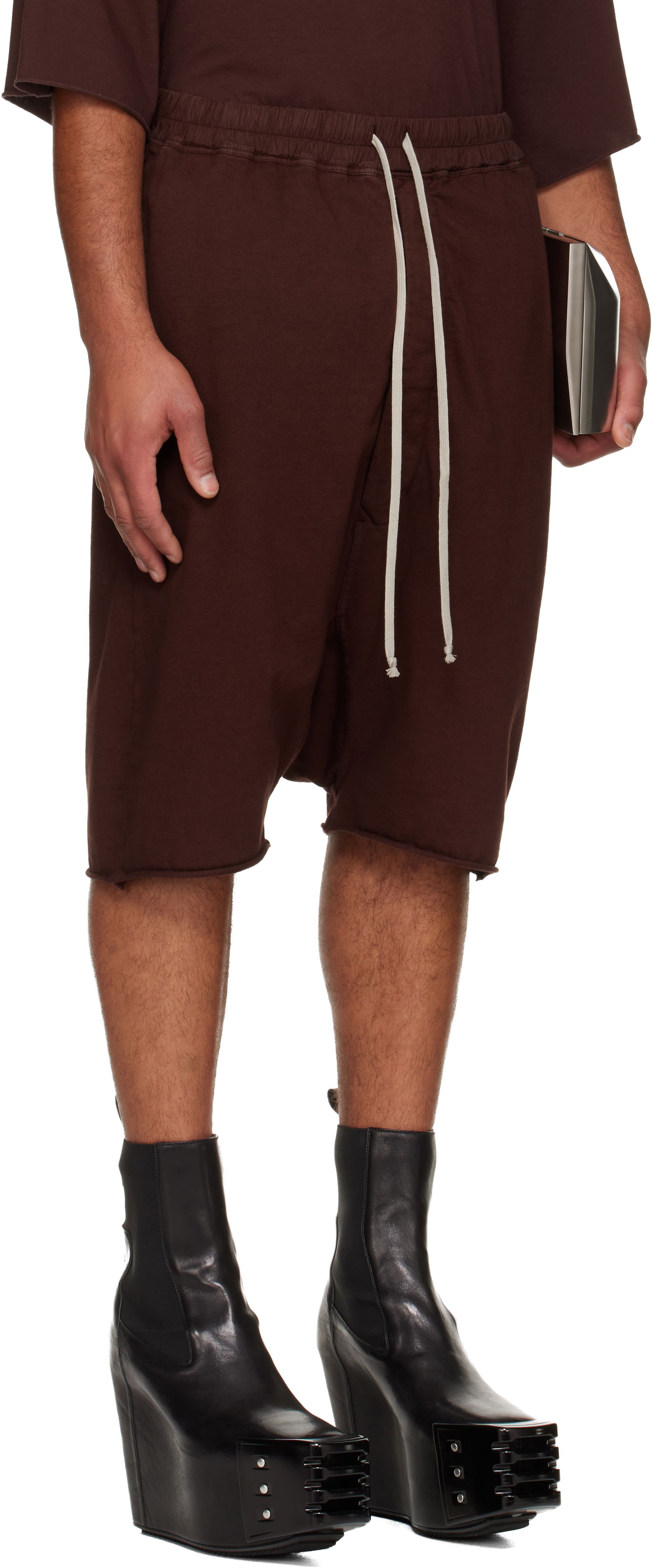 Kratke hlače Rick Owens Rick Owens DRKSHDW Concordians Drawstring Pods Shorts Smeđa | DU02E7380 RIGP, 1