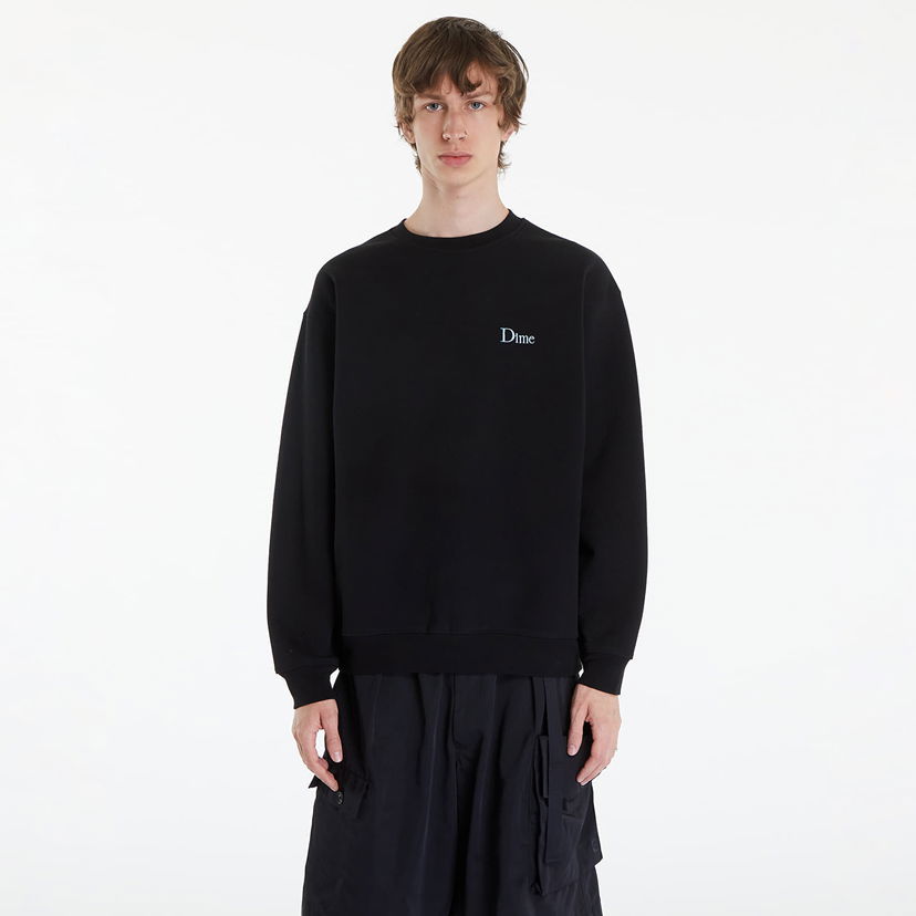 Dukserice Dime Classic Small Logo Crewneck Black Crna | DIMESP24D210BLK