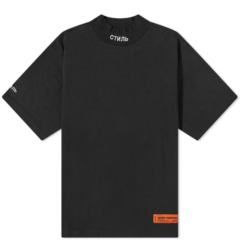 Majica kratkih rukava HERON PRESTON Regular Turtleneck CTNMB Tee Crna | HMAA021F21JER0021001, 0