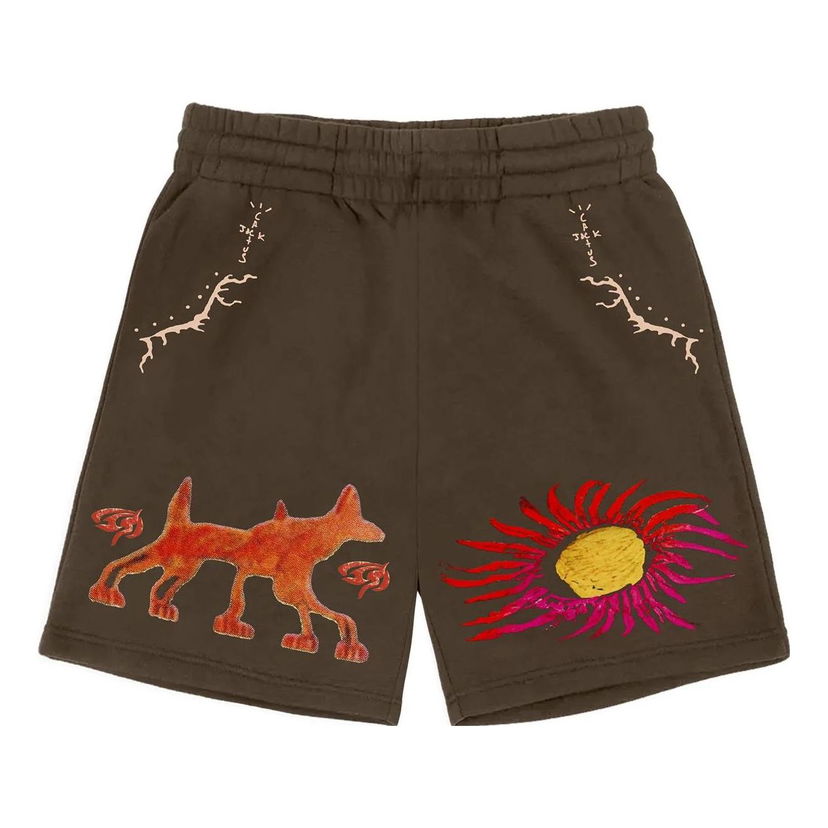 Kratke hlače Cactus Jack by Travis Scott Travis Scott Cactus Jack Sun Shorts Smeđa | CJFN-SS91