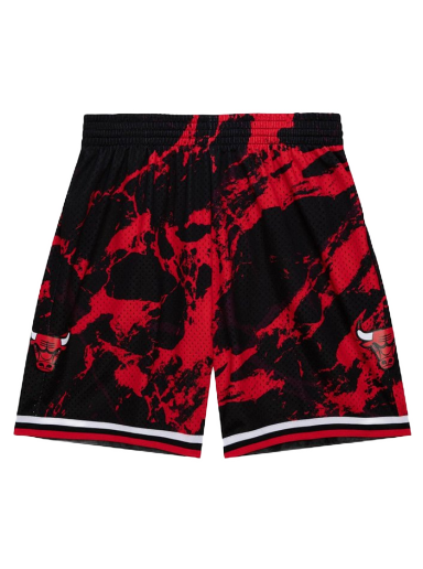 Kratke hlače Mitchell & Ness NBA Chicago Bulls Team Marble Swingman Shorts Crna | PFSW1279-CBU97PPPBLCK
