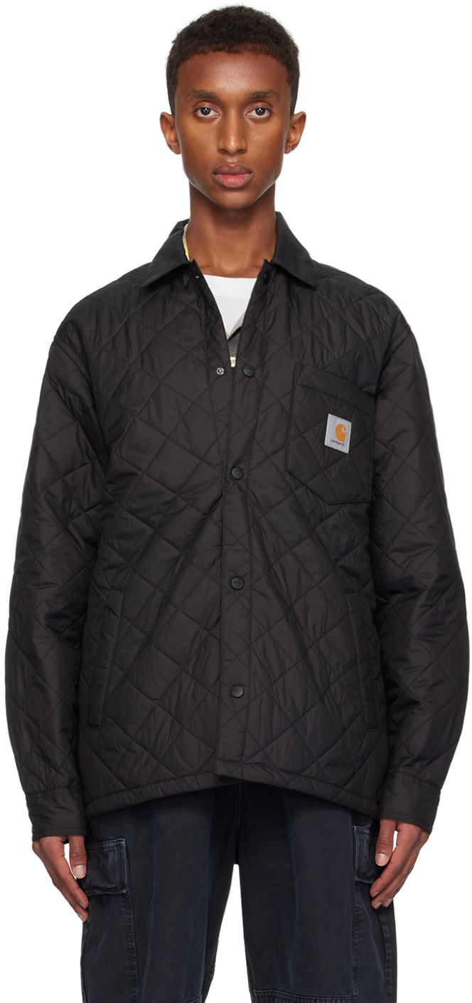 Pernata jakna Carhartt WIP Quilted Shirt Jacket Crna | I034363