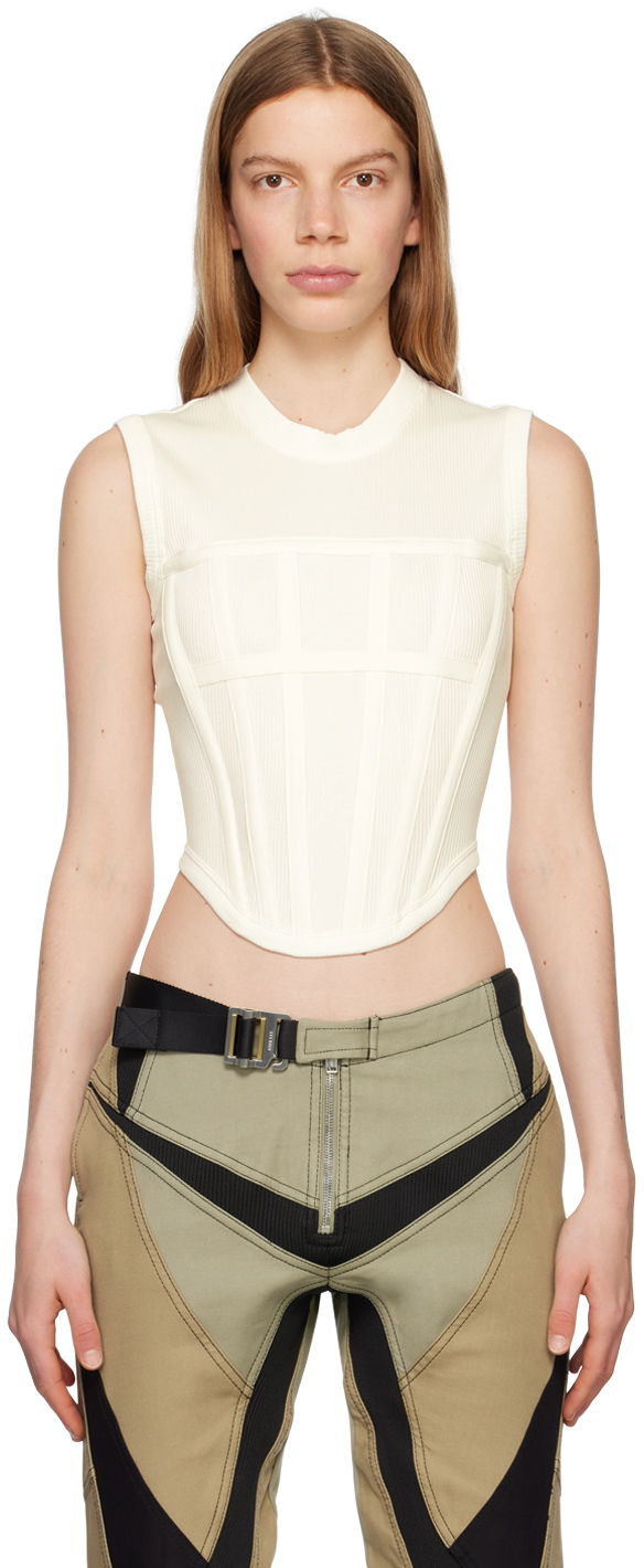 Majica bez rukava Dion Lee Corset Tank Top Bijela | C3094R23