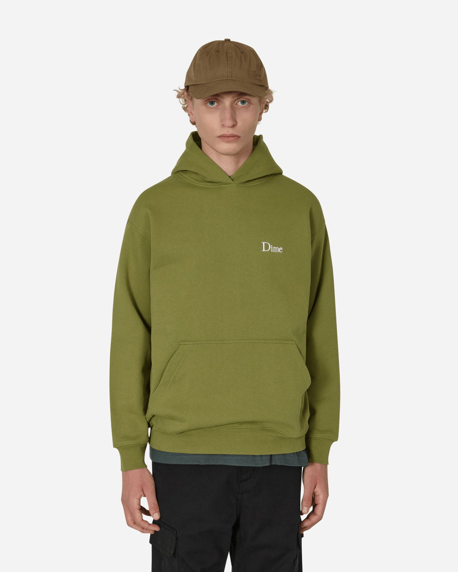 Dukserice Dime Classic Small Logo Hooded Sweatshirt Zelena | DIMEF11CAR CAR, 0